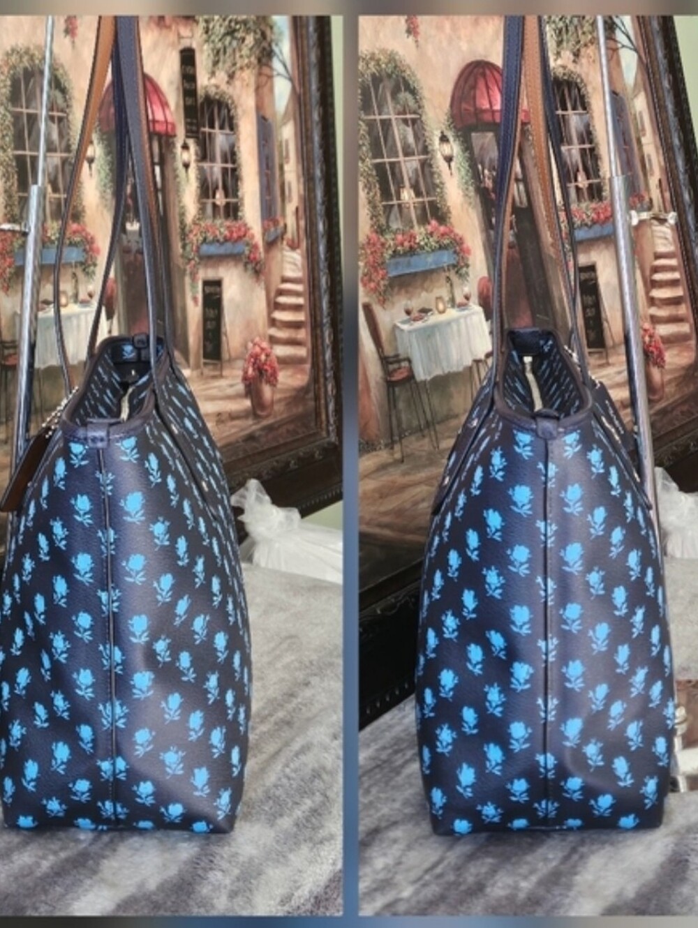 Coach Badlands Floral City Zip Tote With COA - Picture 4 of 9